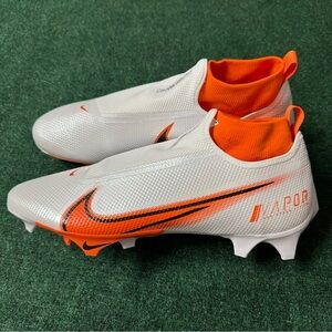Nike Vapor Edge Pro 360 Football Cleats White Orange CV6345-100 Men’s Size 15
